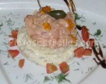 Salmón Ahumado con crema de berenjenas – Casa taogoro