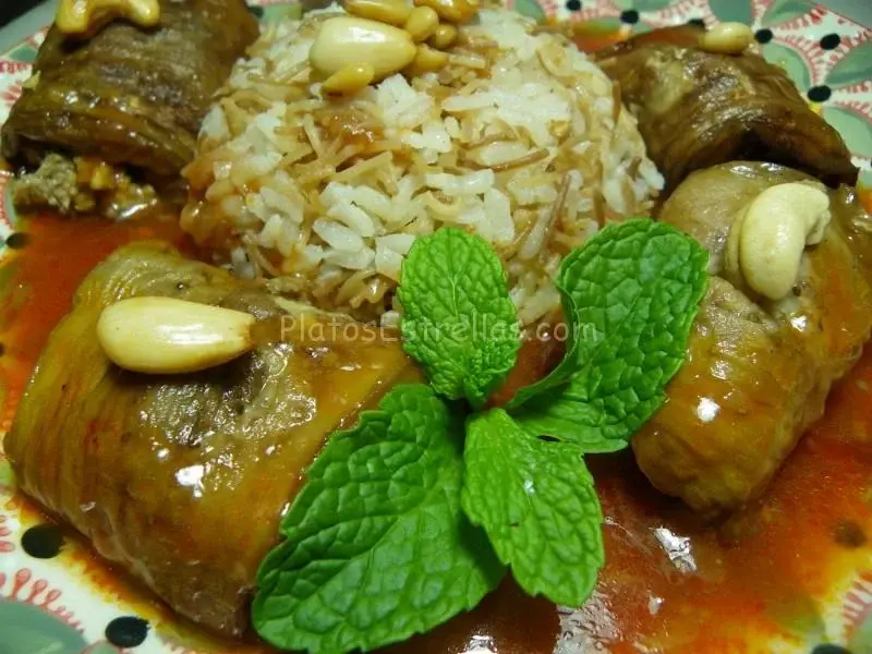 Tacos de berenjena rellena-Capricho Libanés