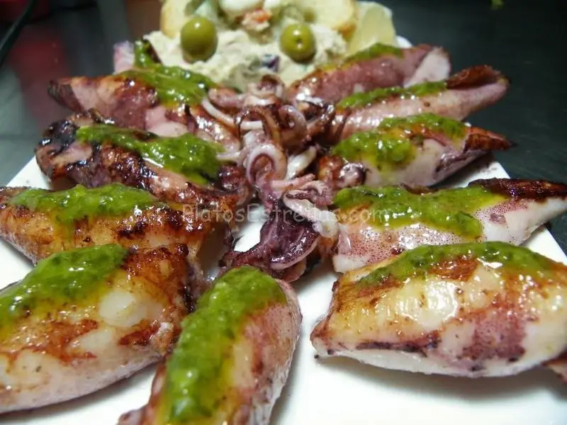 Chipirones asados – rincón del pescador