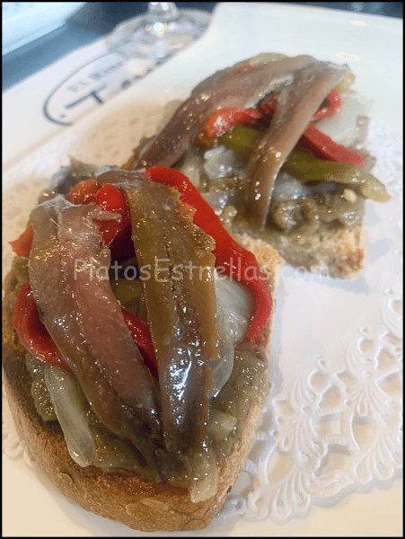 Montaditos de berenjenas y anchoas , El Rincón de Tenorio, Tacoronte, Tenerife