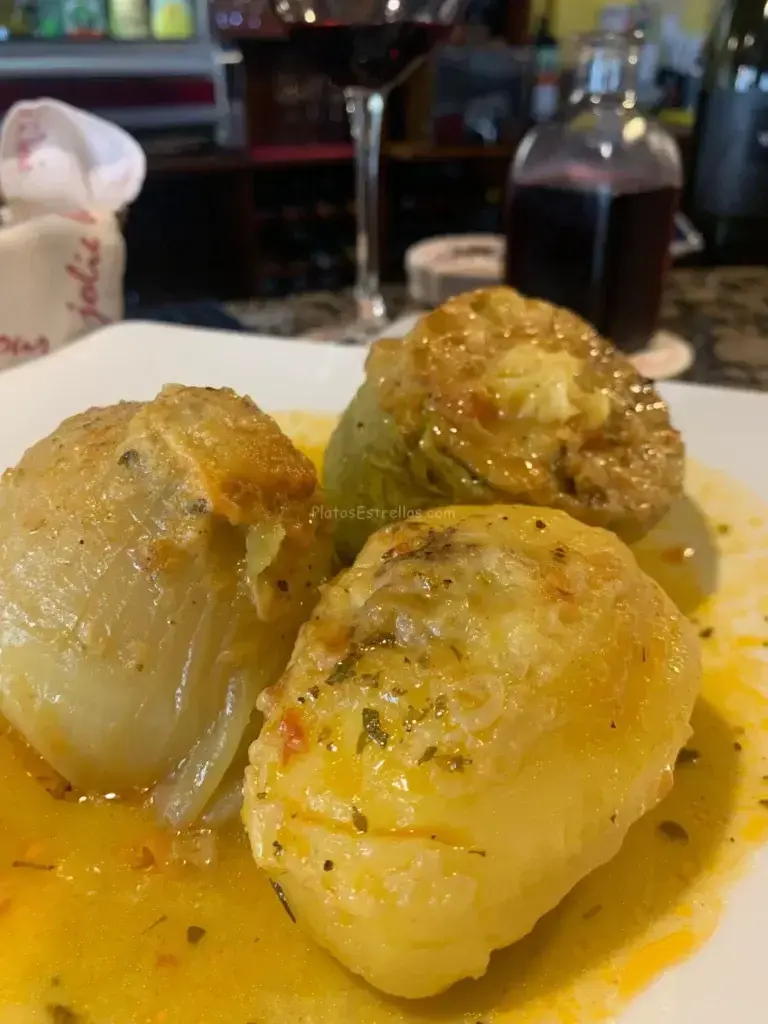 Papa ,Cebolla y Bubango Relleno