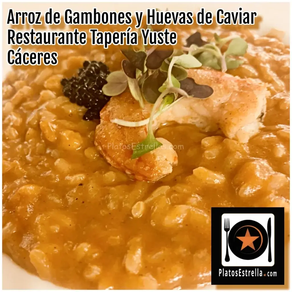 Arroz de Gambones y Huevas de Caviar Cáceres